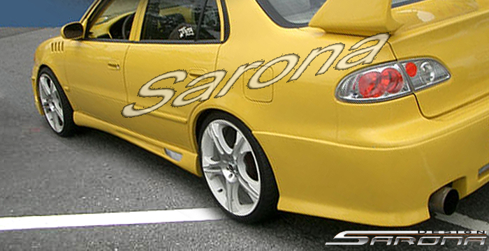 Custom Toyota Corolla  Sedan Side Skirts (1998 - 2002) - $375.00 (Part #TY-018-SS)